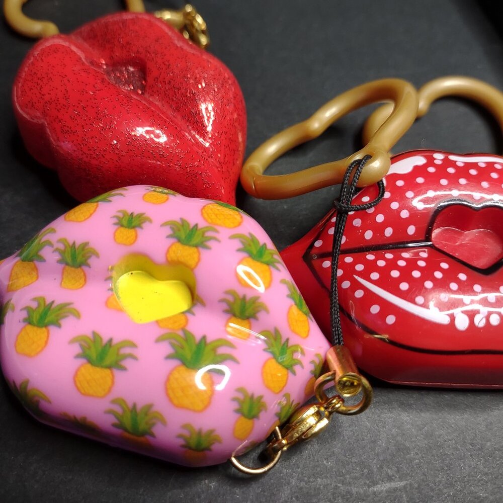 Lot 3 Of Lip Keychains